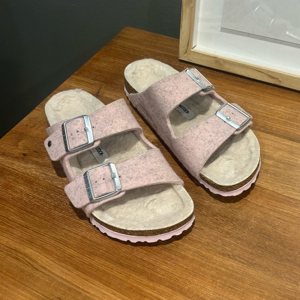 Birkenstock Light Pink Arizona Sandals - Picture 4 of 7
